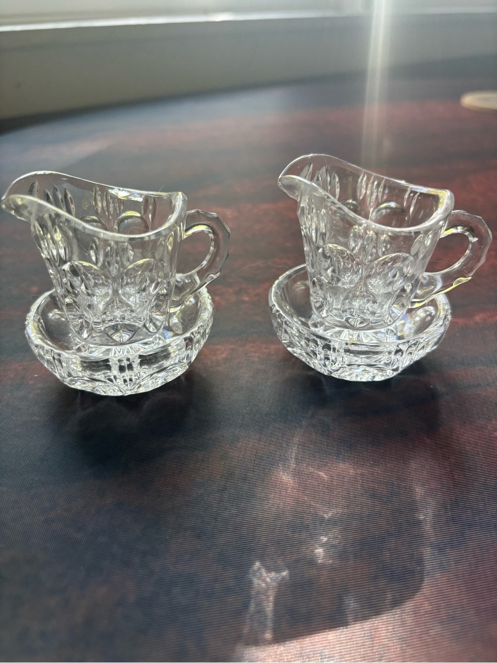 Miniature Crystal Glass Pitchers & Bowls